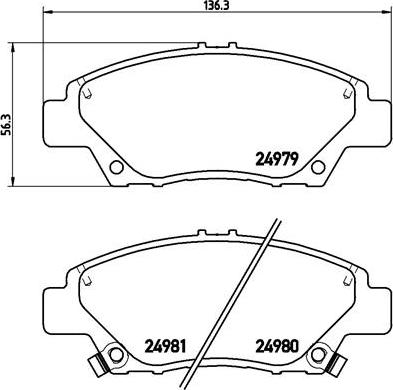 Brembo P 28 050X - Σετ τακάκια, δισκόφρενα parts5.com