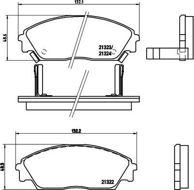 Brembo P 28 016 - Комплект спирачно феродо, дискови спирачки parts5.com