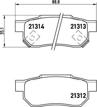 Brembo P 28 017 - Комплект спирачно феродо, дискови спирачки parts5.com