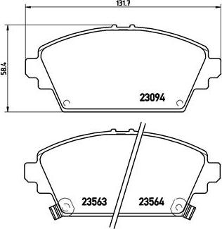 Brembo P 28 029 - Brake Pad Set, disc brake parts5.com