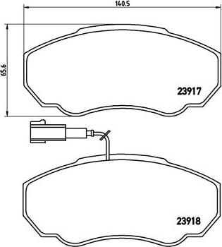 Brembo P 23 091 - Σετ τακάκια, δισκόφρενα parts5.com