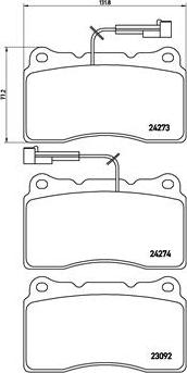 Brembo P 23 098 - Set placute frana,frana disc parts5.com