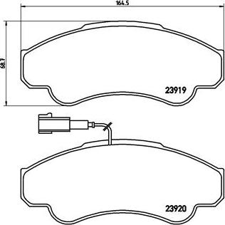 Brembo P 23 092 - Komplet pločica, disk-kočnica parts5.com