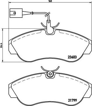 Brembo P 23 084 - Komplet pločica, disk-kočnica parts5.com