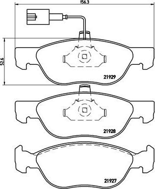 Brembo P 23 070 - Brake Pad Set, disc brake parts5.com