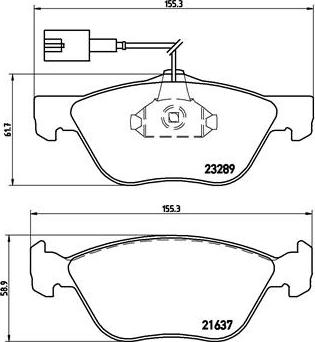 Brembo P 23 077 - Set placute frana,frana disc parts5.com