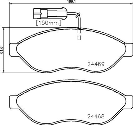 Brembo P 23 144 - Set placute frana,frana disc parts5.com