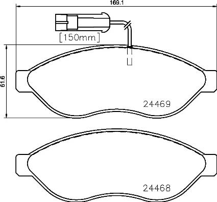 Brembo P 23 143 - Set placute frana,frana disc parts5.com