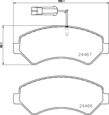 Brembo P 23 161 - Set placute frana,frana disc parts5.com