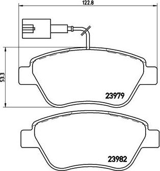 Brembo P 23 108 - Set placute frana,frana disc parts5.com