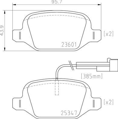 Brembo P 23 181 - Set placute frana,frana disc parts5.com