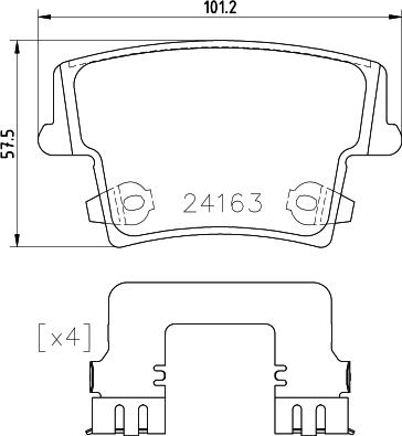 Brembo P 23 175 - Brake Pad Set, disc brake parts5.com