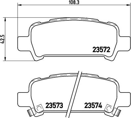 Brembo P 78 011 - Fren balata seti, diskli fren parts5.com