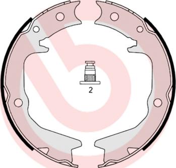 Brembo S 54 519 - Set saboti frana, frana de mana parts5.com