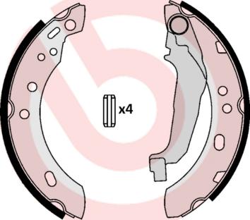 Brembo S 56 507 - Garnitura zavorne celjusti parts5.com