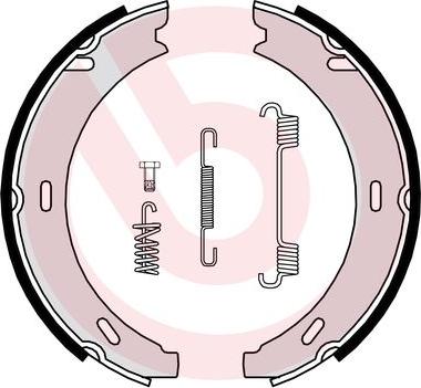 Brembo S 50 502 - Σετ σιαγόνων φρένων, χειρόφρενο parts5.com