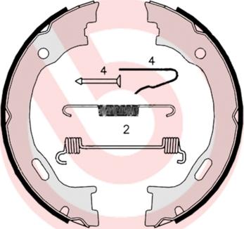 Brembo S 50 515 - Set saboti frana, frana de mana parts5.com