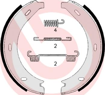 Brembo S 50 517 - Fékpofakészlet, rögzítőfék parts5.com