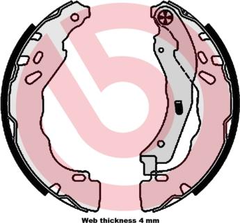 Brembo S 61 544 - Sada brzdových čeľustí parts5.com