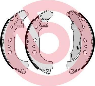 Brembo S 85 543 - Комплект тормозных колодок, барабанные parts5.com