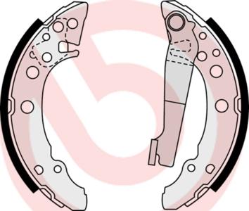 Brembo S 85 535 - Комплект тормозных колодок, барабанные parts5.com