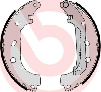 Brembo S 24 539 - Jeu de mâchoires de frein parts5.com