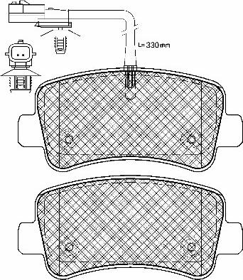 INTERBRAKE PD3271 - Brake Pad Set, disc brake parts5.com