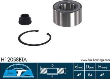 BTA H12058BTA - Komplet ležaja kotača parts5.com