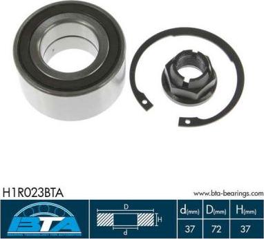 BTA H1R023BTA - Pyöränlaakerisarja parts5.com