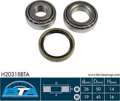 BTA H20318BTA - Wheel hub, bearing Kit parts5.com