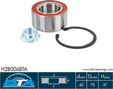 BTA H2B006BTA - Tekerlek yatağı seti parts5.com