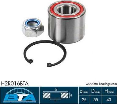 BTA H2R016BTA - Kerékcsapágy készlet parts5.com