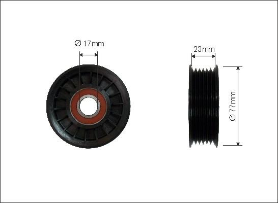 Caffaro 99-00 - Τροχαλία παρέκκλισης, ιμάντας poly-V parts5.com