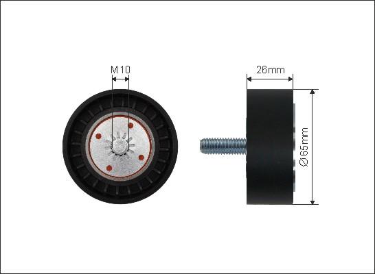 Caffaro 490-97 - Rola ghidare / conducere, curea transmisie parts5.com