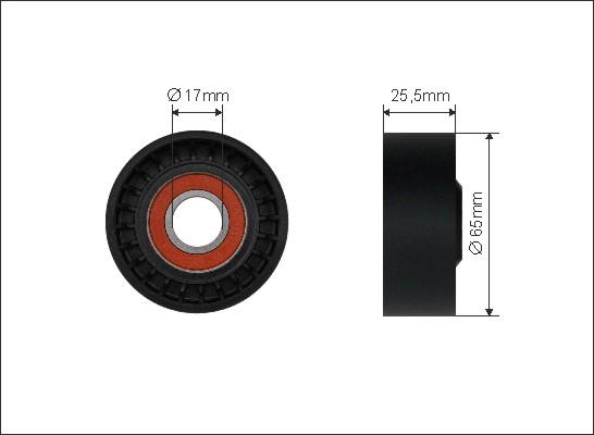 Caffaro 446-00 - Vratná / vodicí kladka, klínový žebrový řemen parts5.com