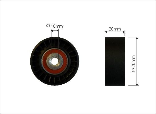 Caffaro 459-60 - Saptırma / Kılavuz makarası, Kanallı V-kayışı parts5.com