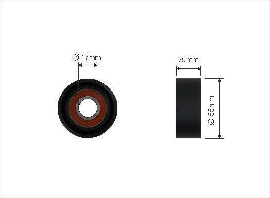 Caffaro 46-00 - Saptırma / Kılavuz makarası, Kanallı V-kayışı parts5.com