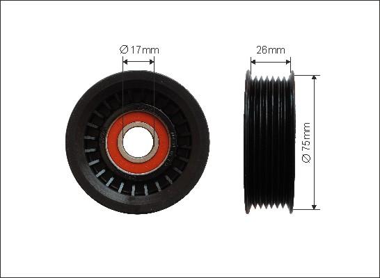 Caffaro 462-00 - Skretni / vodeći valjak, klinasti rebrasti remen parts5.com