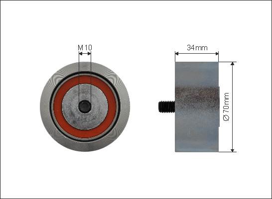 Caffaro 404-99 - Polea inversión / guía, correa distribución parts5.com