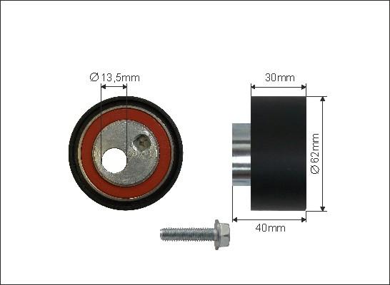 Caffaro 431-140 - Tensioner Pulley, timing belt parts5.com