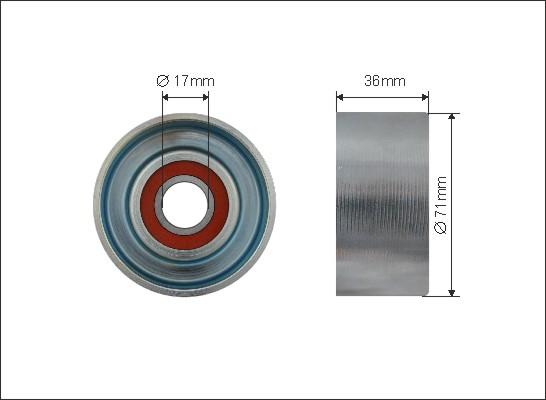 Caffaro 428-00 - Rola ghidare / conducere, curea transmisie parts5.com