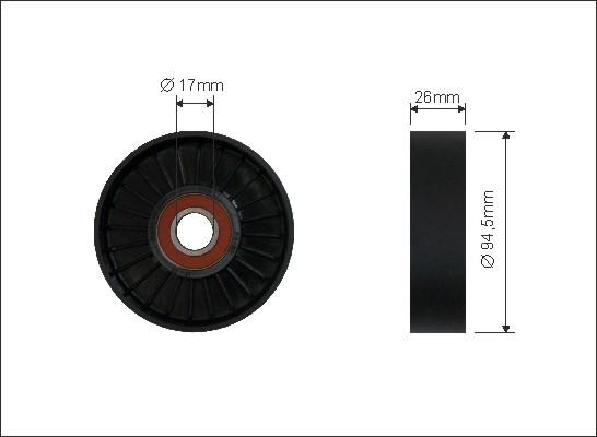 Caffaro 47-00 - Паразитна / водеща ролка, пистов ремък parts5.com