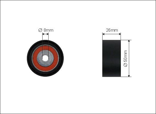 Caffaro 500448 - Направляющий ролик, поликлиновый ремень parts5.com