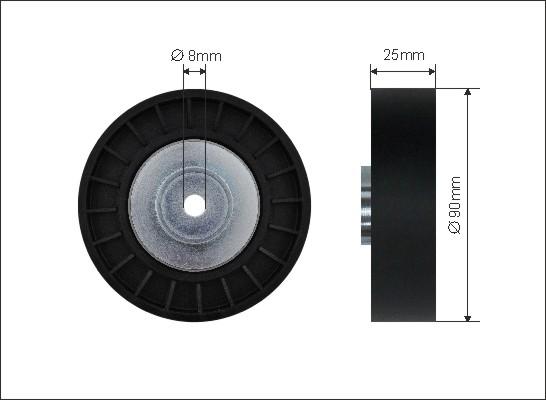 Caffaro 500463 - Rola ghidare / conducere, curea transmisie parts5.com