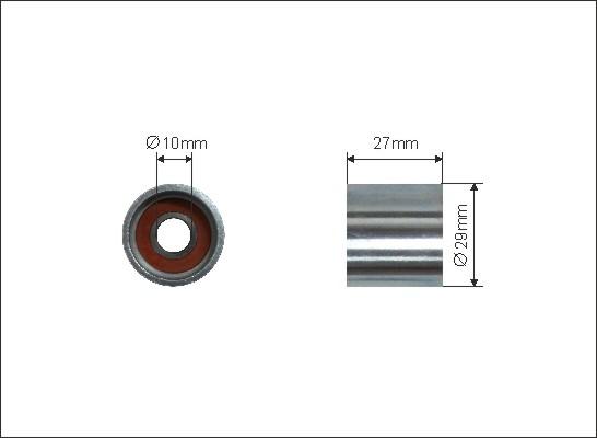 Caffaro 500417 - Szíjtárcsa / vezetőgörgő, hosszbordás szíj parts5.com