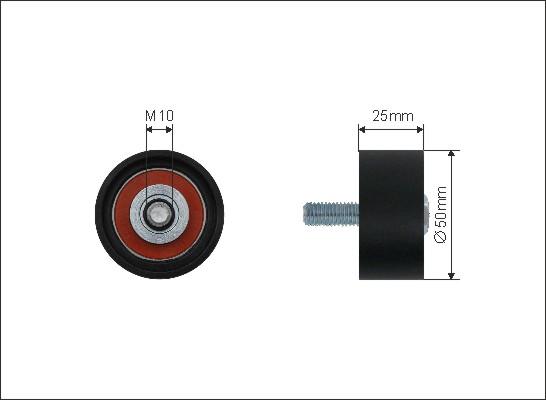 Caffaro 500565 - Τροχαλία παρέκκλισης, ιμάντας poly-V parts5.com