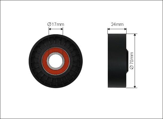 Caffaro 500513 - Skretni / vodeći valjak, klinasti rebrasti remen parts5.com