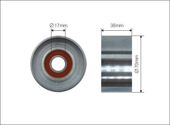 Caffaro 500586 - Rolka kierunkowa / prowadząca, pasek klinowy zębaty parts5.com