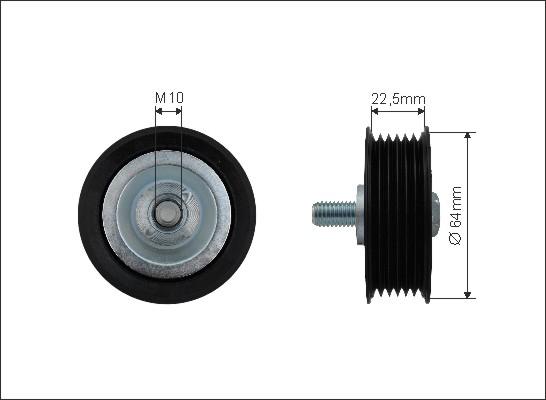 Caffaro 500058 - Rola ghidare / conducere, curea transmisie parts5.com