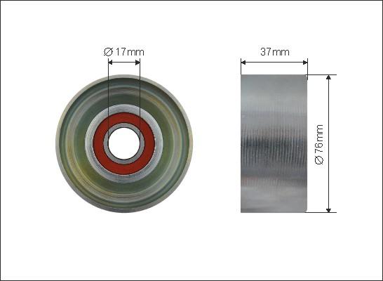 Caffaro 500039 - Rola ghidare / conducere, curea transmisie parts5.com